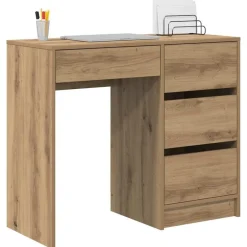 Bureau met lade Artisan Eiken 90 x 37,5 x 75 cm Bewerkt hout><noscript><img width=