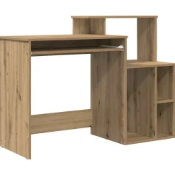 Kantoormeubelen*vidaXL Bureau met lade Artisan Eiken 120,5 x 44 x 88,5 cm Bewerkt hout artisanaal eikenkleurig