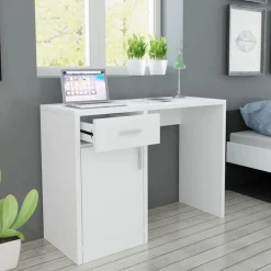 Bureau met lade en kastje 100x40x73 cm>vidaXL Outlet