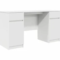 Bureau met lade met plank 140 x 49 x 76 cm Bewerkt hout>vidaXL Clearance