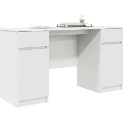 Bureau met lade met plank 140 x 49 x 76 cm Bewerkt hout><noscript><img width=