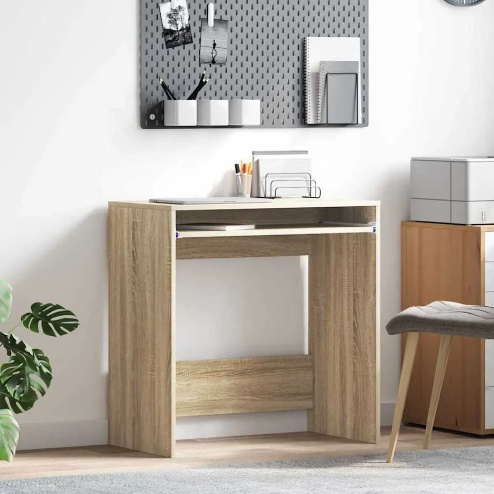 Kantoormeubelen*vidaXL Bureau met lade 77.5 x 43 x 79 cm Bewerkt hout Sonoma eiken