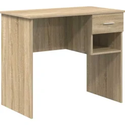 Bureau met lade 90 x 49 x 75 cm Bewerkt hout>vidaXL Online