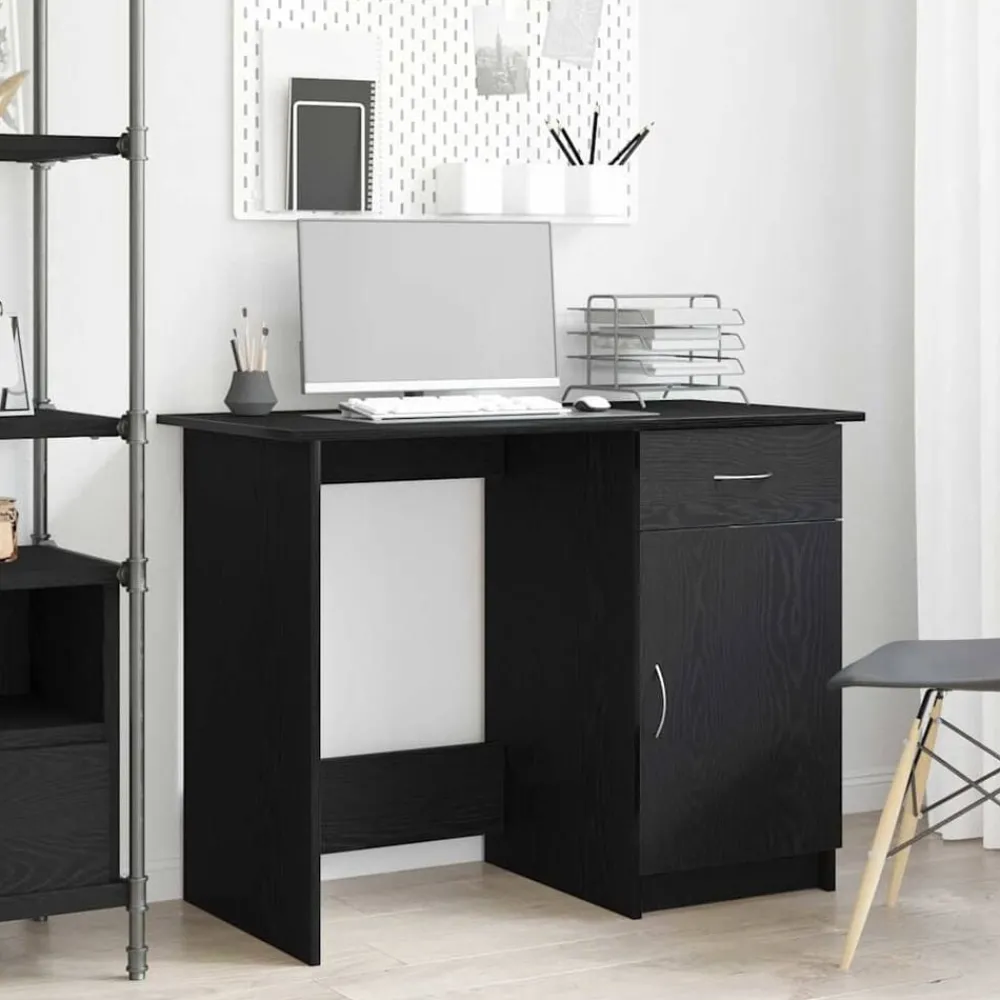 Bureau met lade 100 x 50 x 76 cm Bewerkt hout>vidaXL Discount