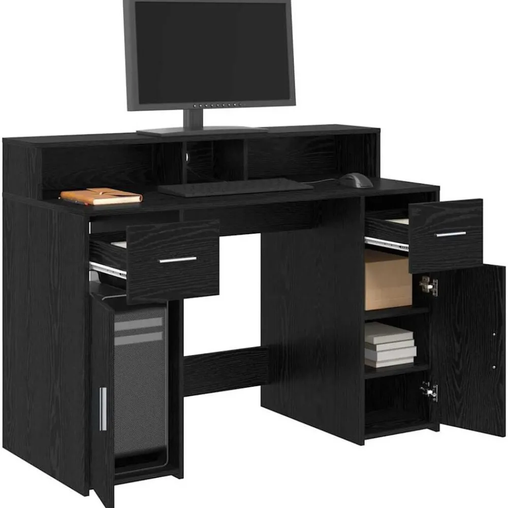 Bureau met lade 120 x 55 x 91 cm Bewerkt hout>vidaXL Online