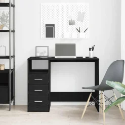 Bureau met lades 102x50x76 cm bewerkt hout kleur><noscript><img width=
