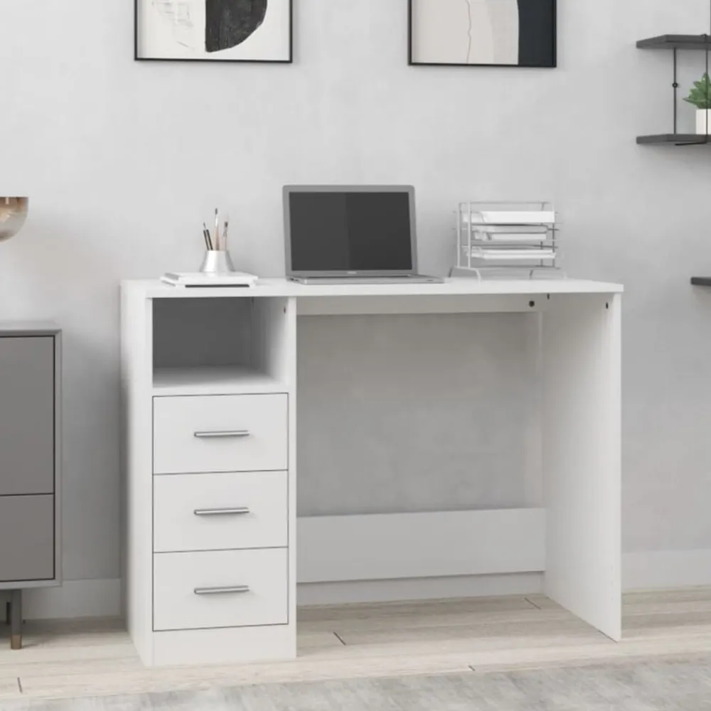 Bureau met lades 102x50x76 cm bewerkt hout>vidaXL Clearance