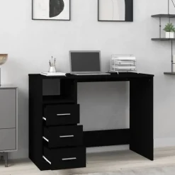 Bureau met lades 102x50x76 cm bewerkt hout><noscript><img width=