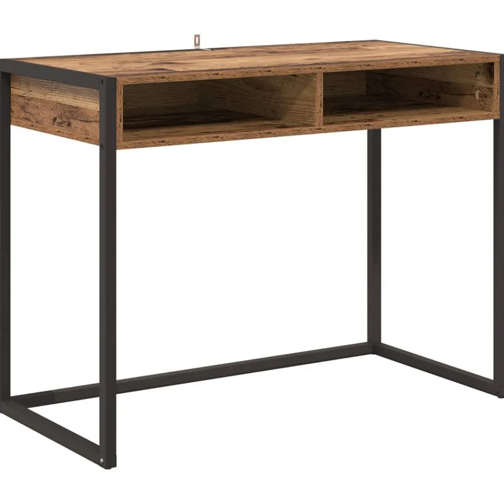 Bureau met opslag 100 x 50 x 75 cm Bewerkt hout>vidaXL