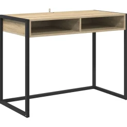 Bureau met opslag Sonoma 100 x 50 x 75 cm Bewerkt hout>vidaXL Clearance
