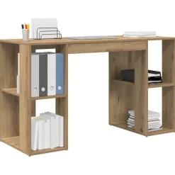 Bureau met plank Artisan Eiken 130 x 50.5 x 75 cm Bewerkt hout><noscript><img width=