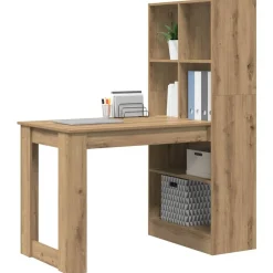Bureau met plank Artisan Eiken 122 x 67 x 145 cm Bewerkt hout><noscript><img width=