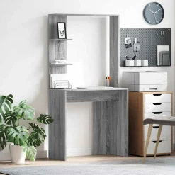 Bureau met plank 78,5 x 37 x 154,5 cm Bewerkt hout>vidaXL Clearance