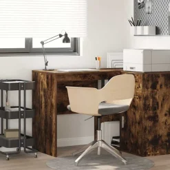 Bureau met plank 102 x 50 x 75 cm Bewerkt hout>vidaXL Online