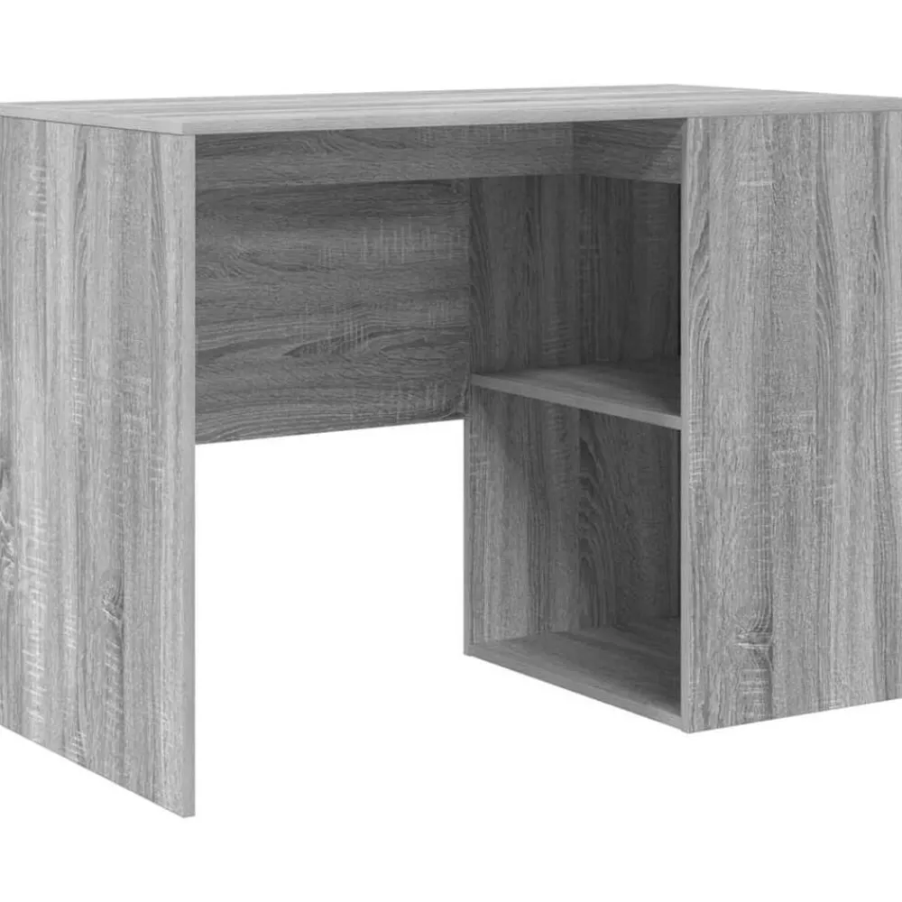 Bureau met plank 102 x 50 x 75 cm Bewerkt hout>vidaXL Hot