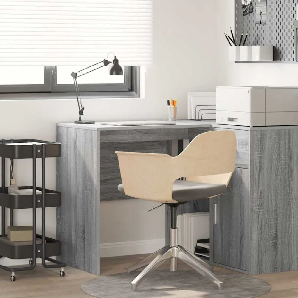 Bureau met plank 102 x 50 x 75 cm Bewerkt hout>vidaXL Hot