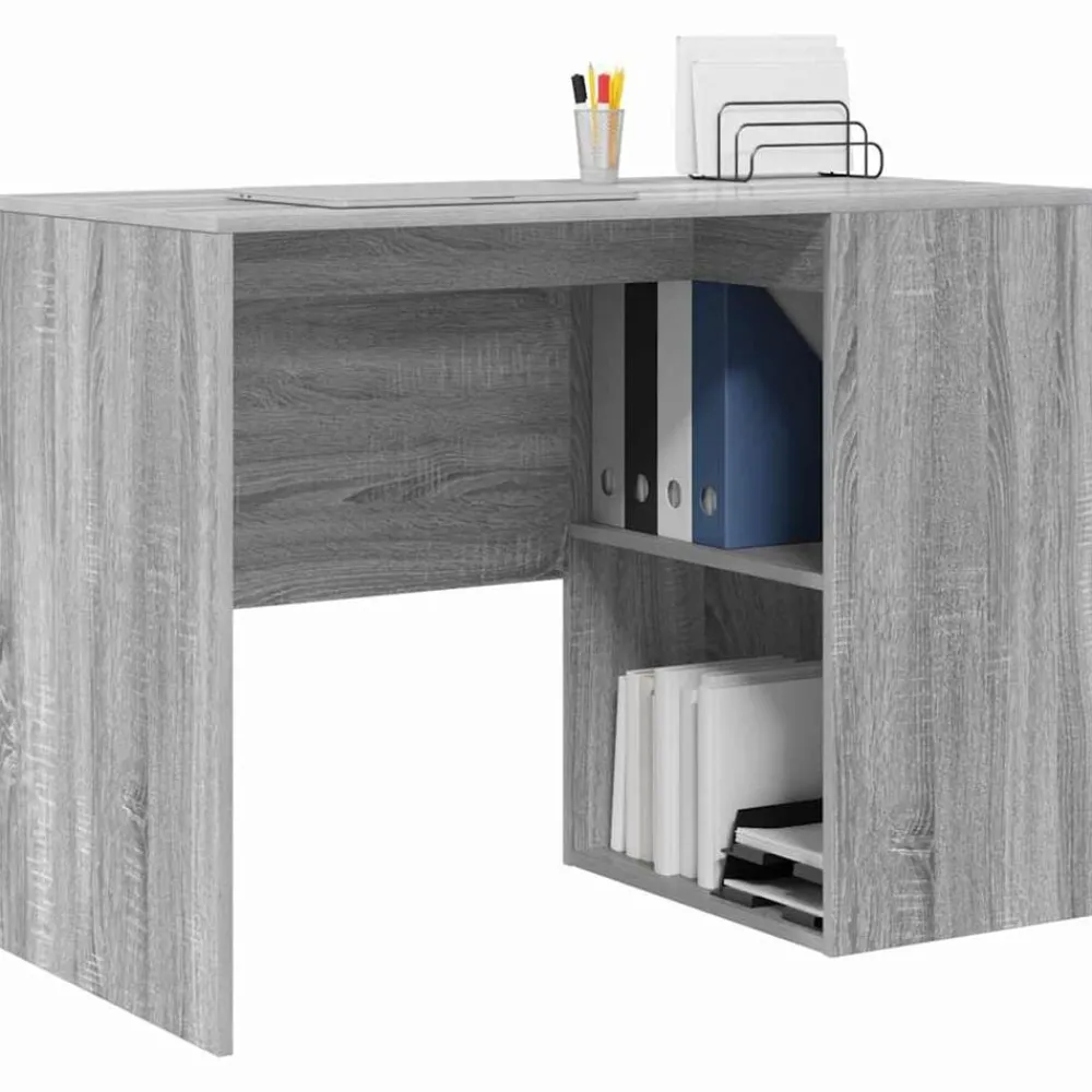 Bureau met plank 102 x 50 x 75 cm Bewerkt hout>vidaXL Hot