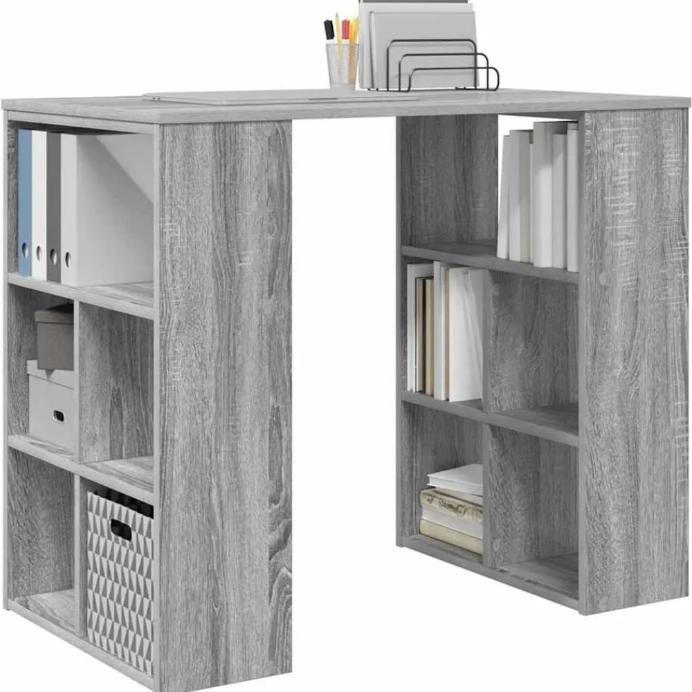Bureau met plank 90 x 50 x 75 cm Bewerkt hout>vidaXL Online