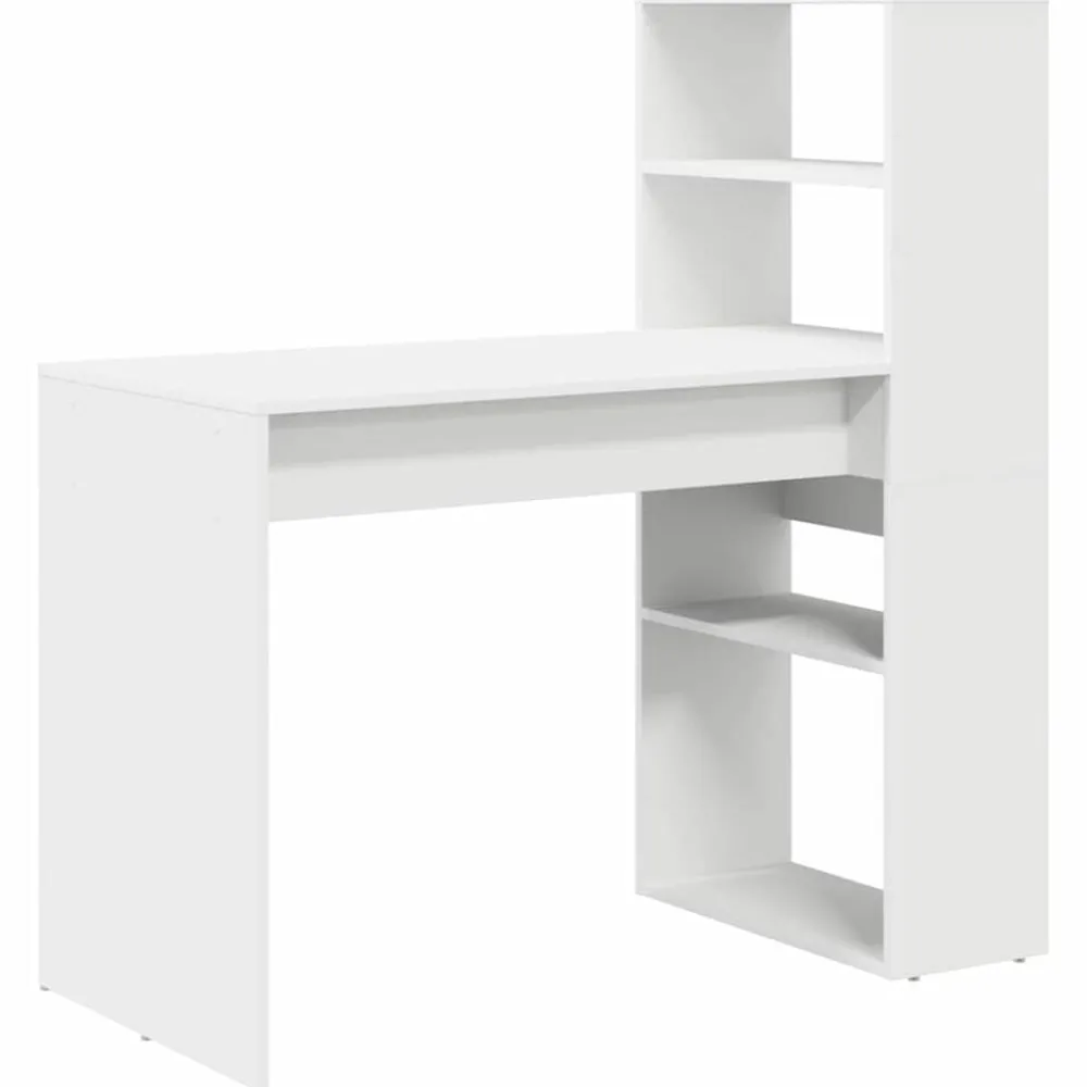 Bureau met plank met opslag 113 x 54 x 120 cm Bewerkt hout>vidaXL