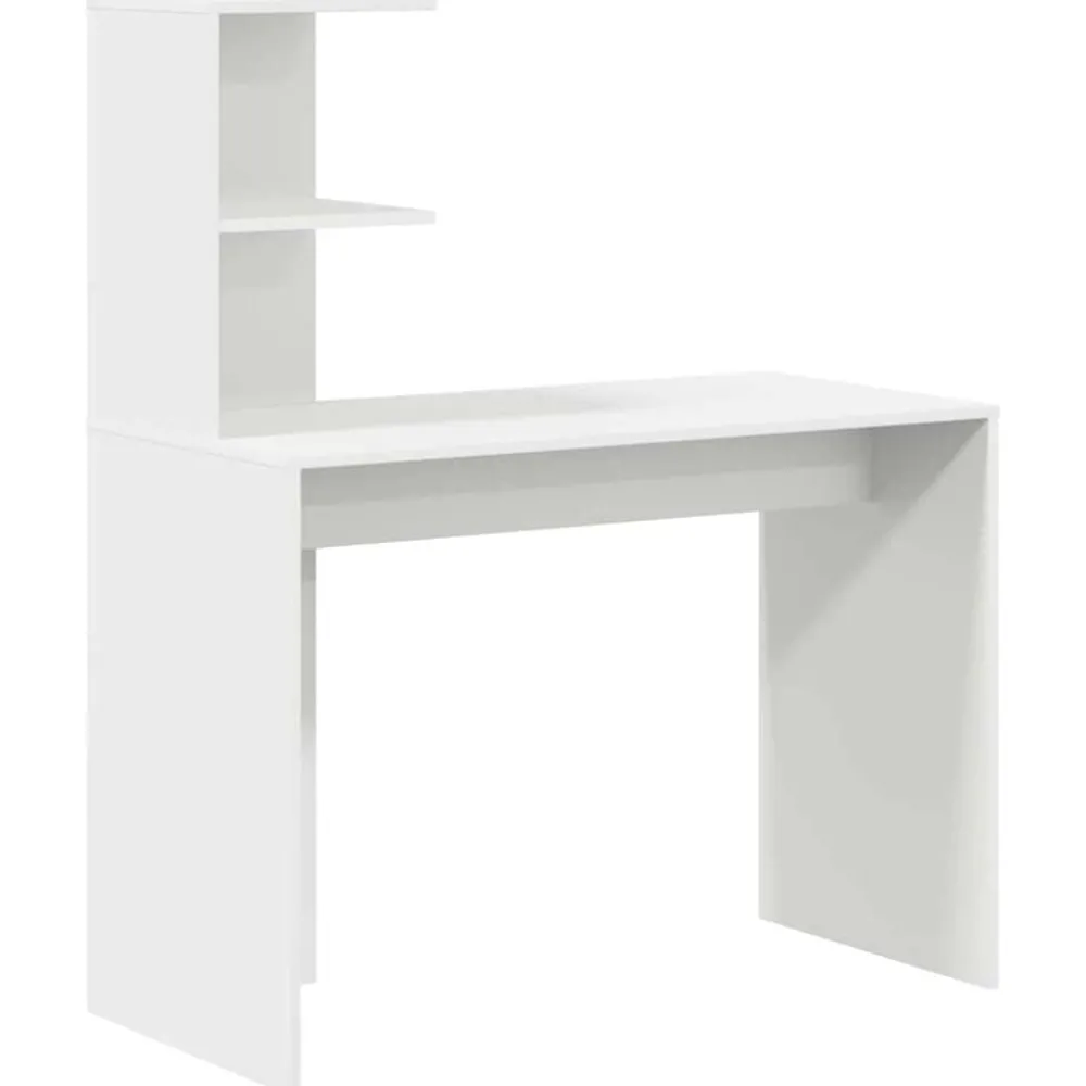 Bureau met plank met opslag 102 x 50 x 124 cm Bewerkt hout>vidaXL Clearance