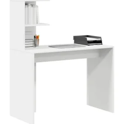 Bureau met plank met opslag 102 x 50 x 124 cm Bewerkt hout><noscript><img width=