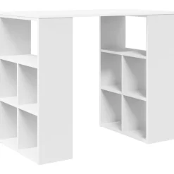 Bureau met plank met opslag 90 x 50 x 75 cm Bewerkt hout>vidaXL Outlet
