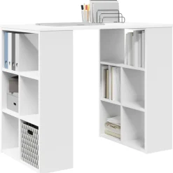 Bureau met plank met opslag 90 x 50 x 75 cm Bewerkt hout><noscript><img width=