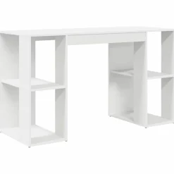 Bureau met plank met opslag 130 x 50.5 x 75 cm Bewerkt hout>vidaXL Sale