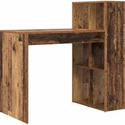 Bureau met plank 108 x 55 x 103.5 cm Bewerkt hout>vidaXL Best