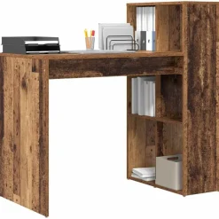 Bureau met plank 108 x 55 x 103.5 cm Bewerkt hout><noscript><img width=