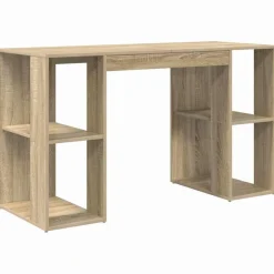 Bureau met plank 130 x 50.5 x 75 cm Bewerkt hout>vidaXL Best