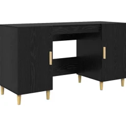Bureau met plank 140 x 50 x 75 cm Bewerkt hout>vidaXL Hot