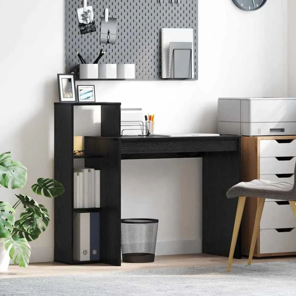 Bureau met plank 100 x 40 x 90 cm Bewerkt hout>vidaXL Online