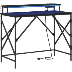 Bureau met plank 100 x 50 x 86,5 cm Bewerkt hout>vidaXL Online