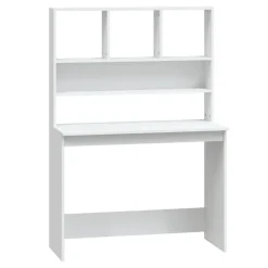 Bureau met schappen 102x45x148 cm bewerkt hout>vidaXL Hot