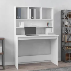 Bureau met schappen 102x45x148 cm bewerkt hout>vidaXL Hot