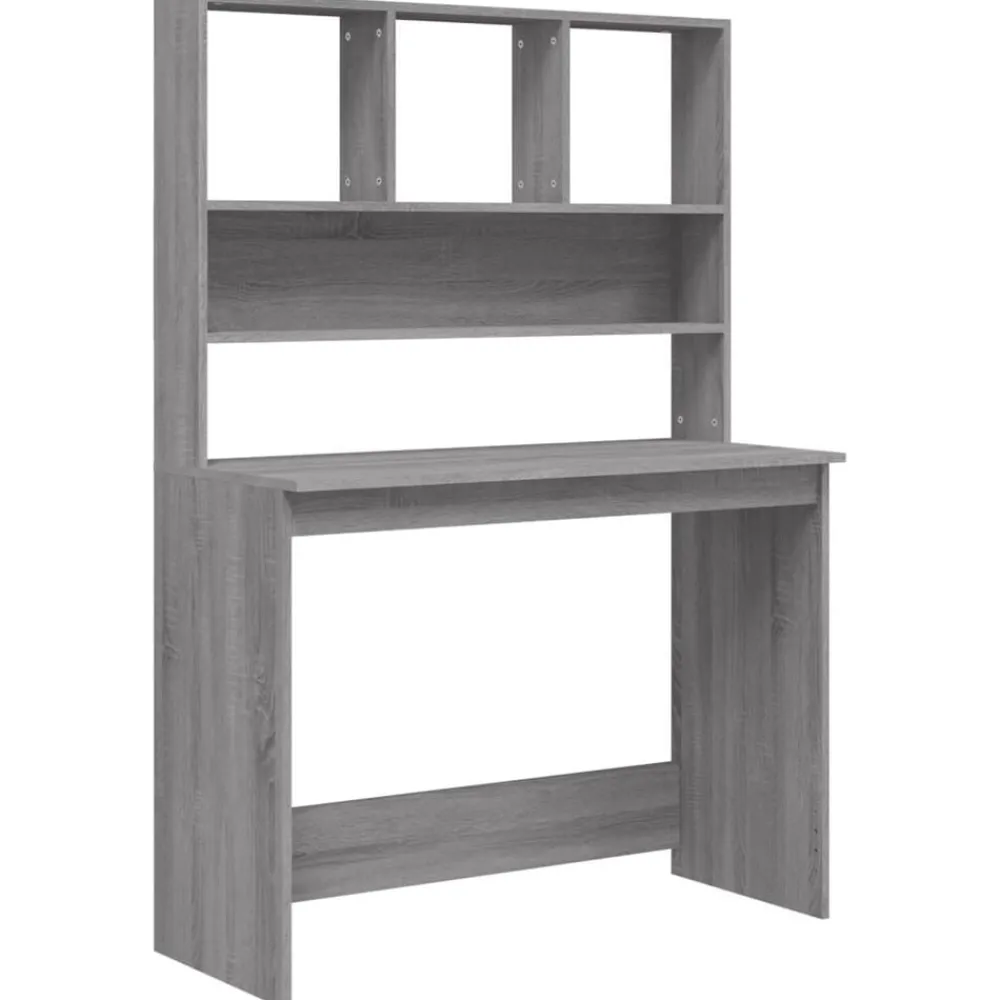 Bureau met schappen 102x45x148 cm bewerkt hout>vidaXL Sale