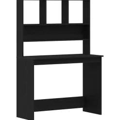 Bureau met schappen 102x45x148 cm bewerkt hout kleur>vidaXL Clearance