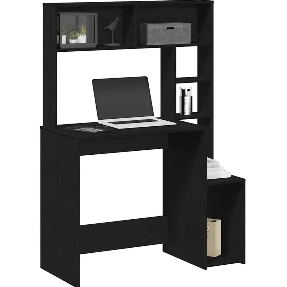 Bureau met schappen 100x45x140 cm bewerkt hout>vidaXL Discount