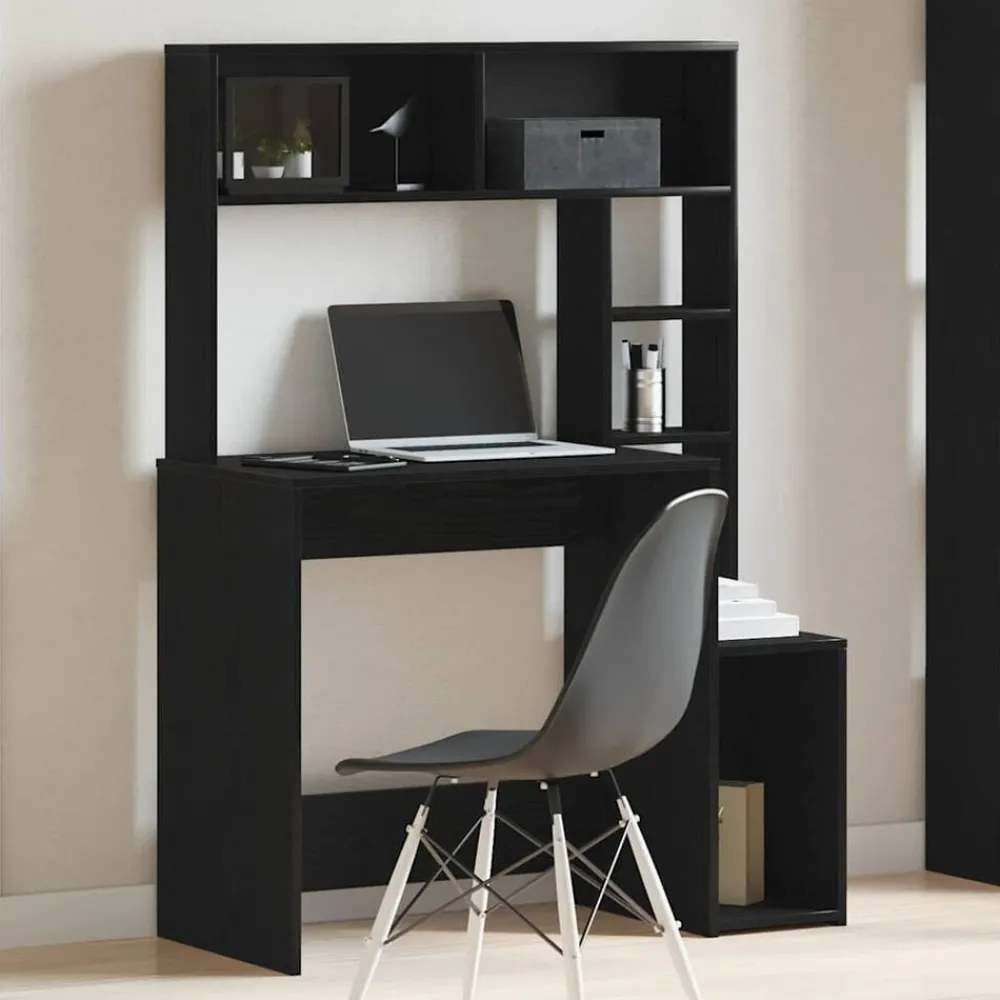 Bureau met schappen 100x45x140 cm bewerkt hout>vidaXL Discount