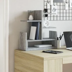 Kantoorartikelen*vidaXL Bureau organiser 49x20x52,5 cm bewerkt hout eiken Grijs sonoma