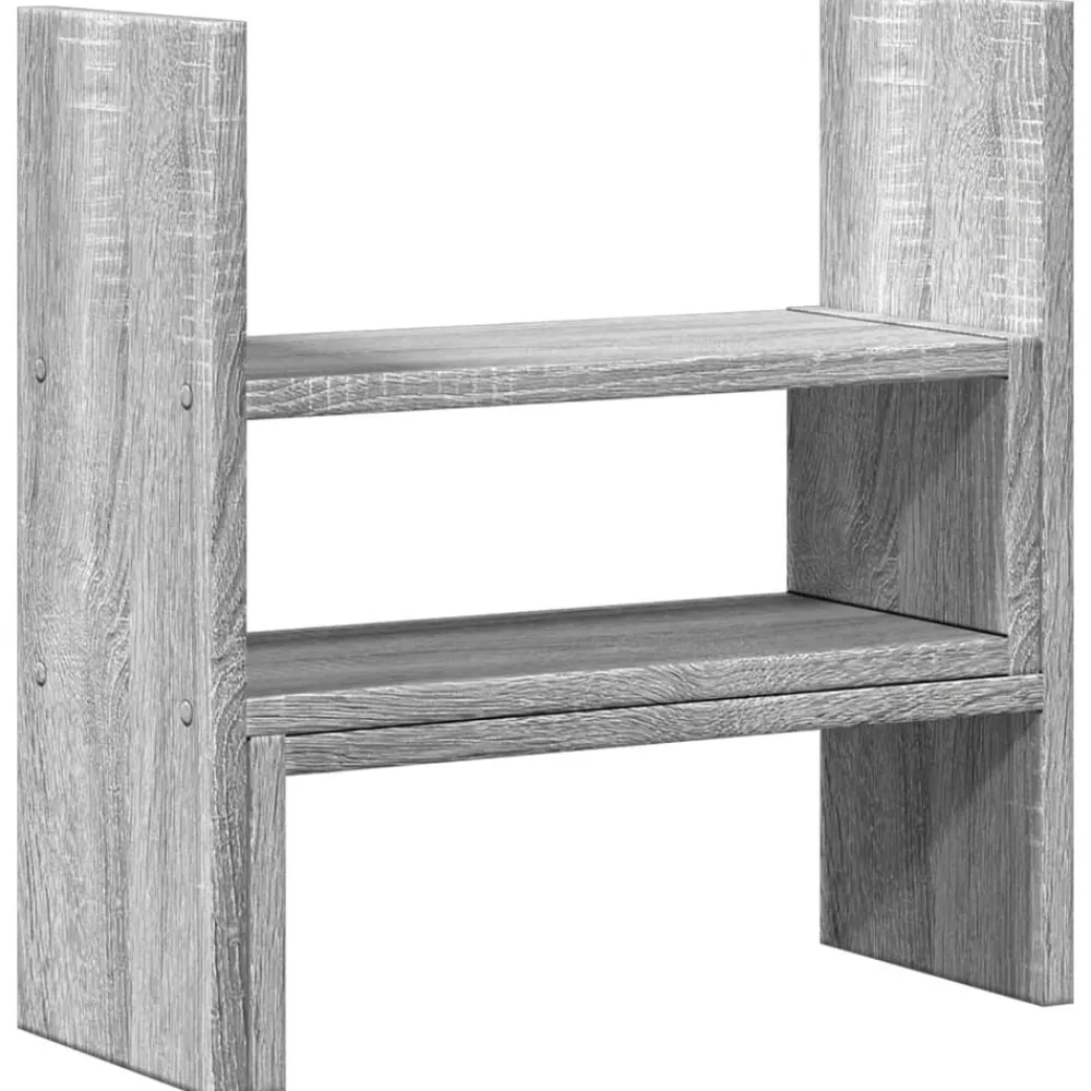 Elektronica*vidaXL Bureau organiser 40x17x41 cm bewerkt hout eiken Grijs sonoma