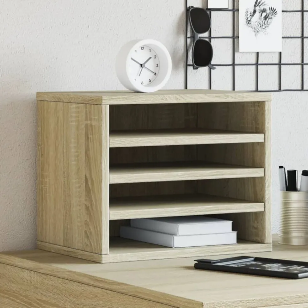 Kantoorartikelen*vidaXL Bureau organiser 36x26x29,5 cm bewerkt hout kleurig Sonoma eiken