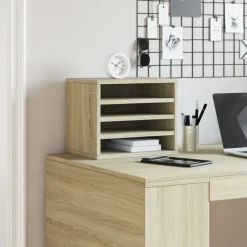 Kantoorartikelen*vidaXL Bureau organiser 36x26x29,5 cm bewerkt hout kleurig Sonoma eiken