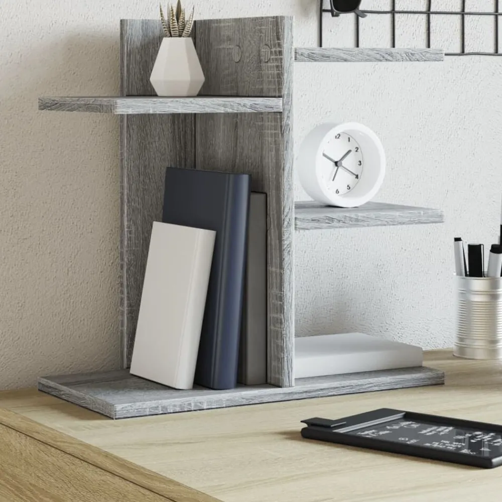 Kantoorartikelen*vidaXL Bureau organiser 42x21,5x42 cm bewerkt hout eiken Grijs sonoma