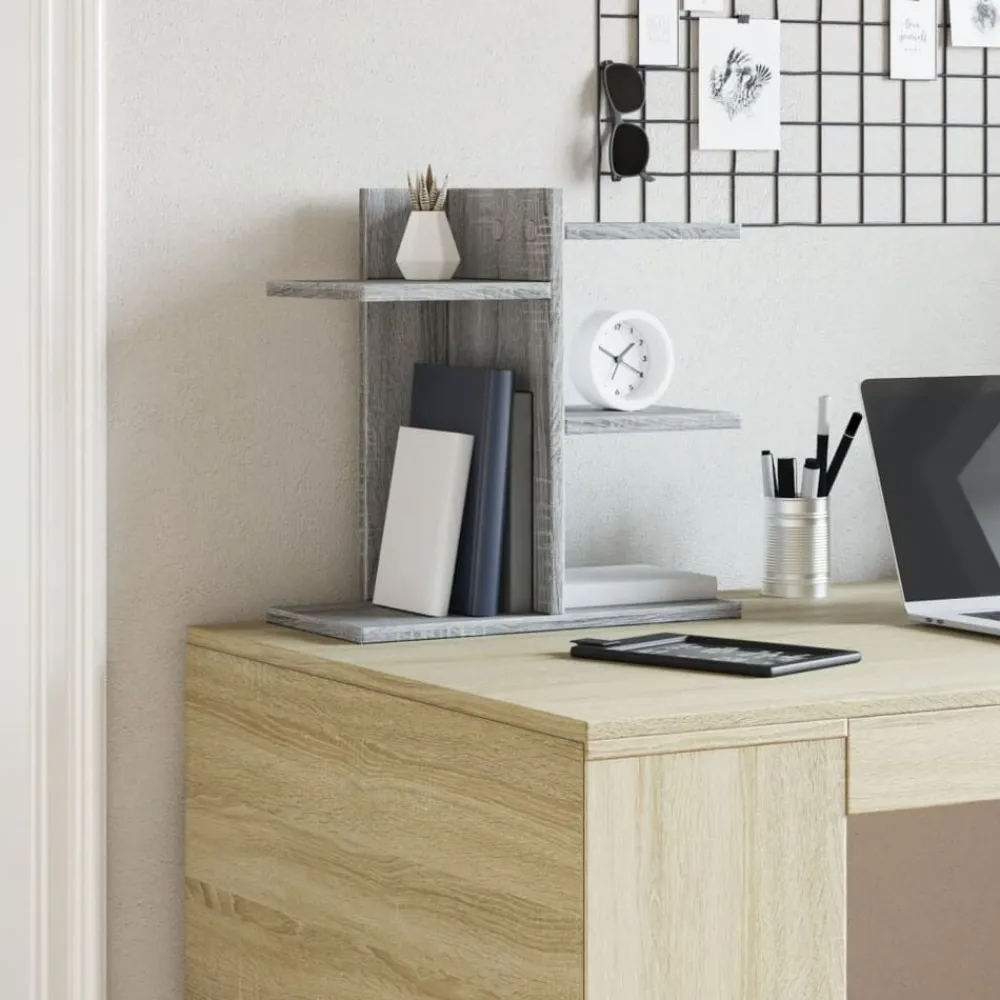 Kantoorartikelen*vidaXL Bureau organiser 42x21,5x42 cm bewerkt hout eiken Grijs sonoma