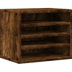 Kantoorartikelen*vidaXL Bureau organiser 36x26x29,5 cm bewerkt hout kleur Gerookt eiken