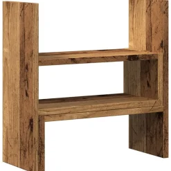 Elektronica*vidaXL Bureau organiser 40x17x41 cm bewerkt hout kleurig Oud hout