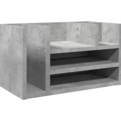 Kantoorartikelen*vidaXL Bureau organiser 44,5x24x25 cm bewerkt hout Betongrijs