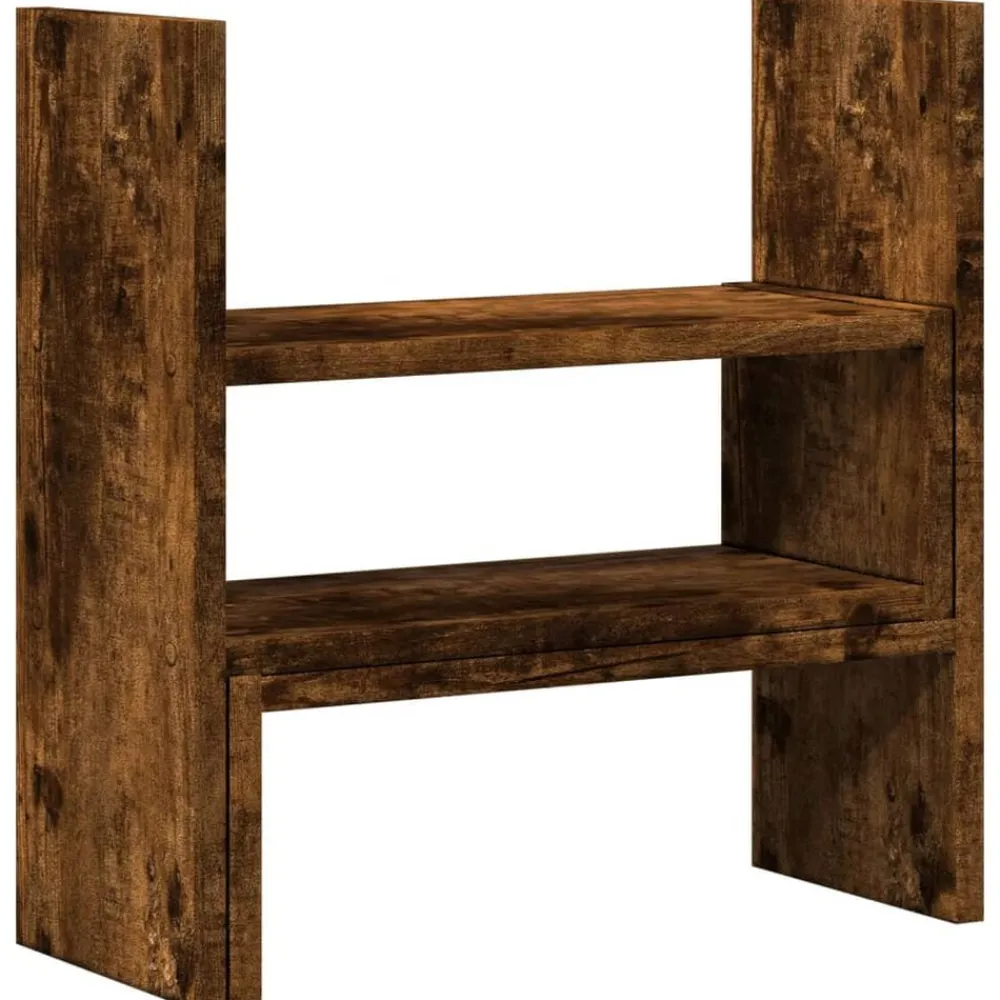 Elektronica*vidaXL Bureau organiser 40x17x41 cm bewerkt hout kleur Gerookt eiken